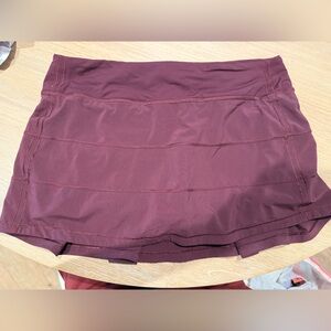 Lululemon Athletica Pace Rival Mid-Rise Skirt in Bordeaux Drama
